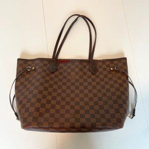 Authentic Louis Vuitton Neverfull MM Damier Ebene  Tote